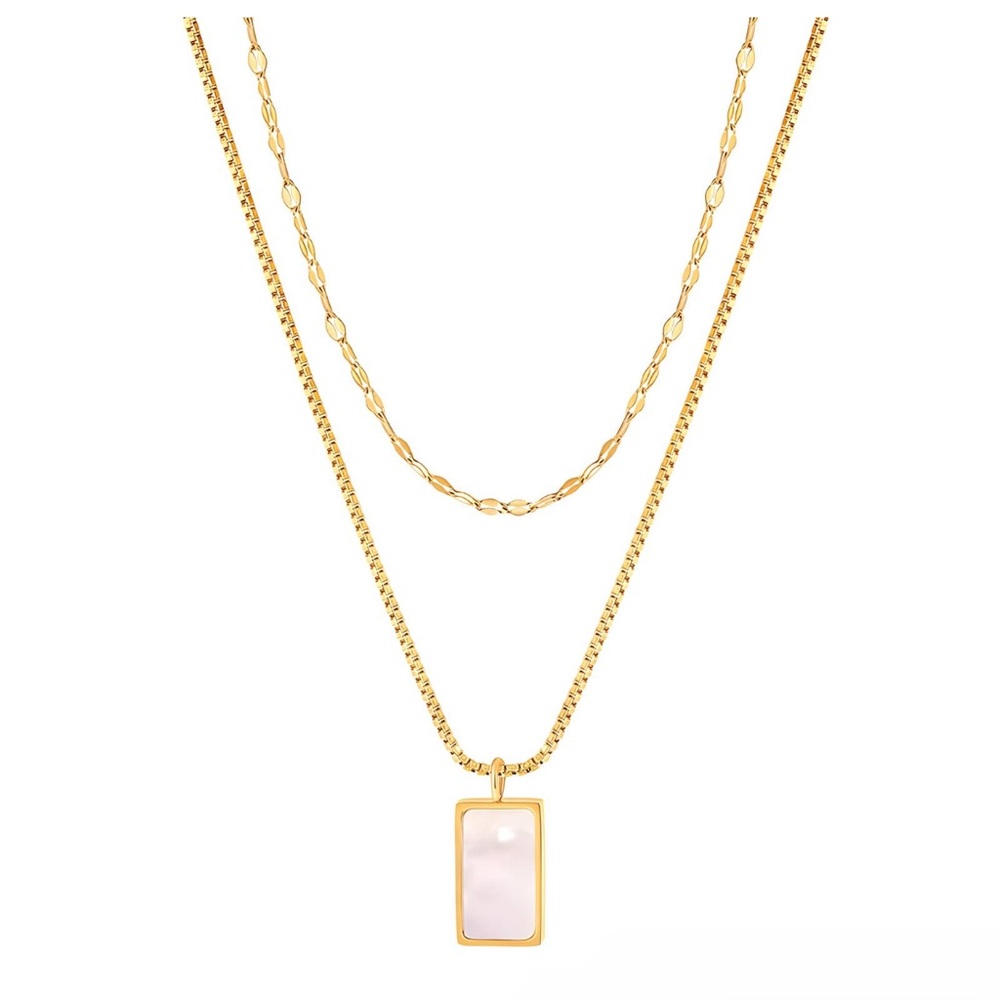 18K GOLD PLATED STAINLESS STEEL NECKLACE, INTENSITY